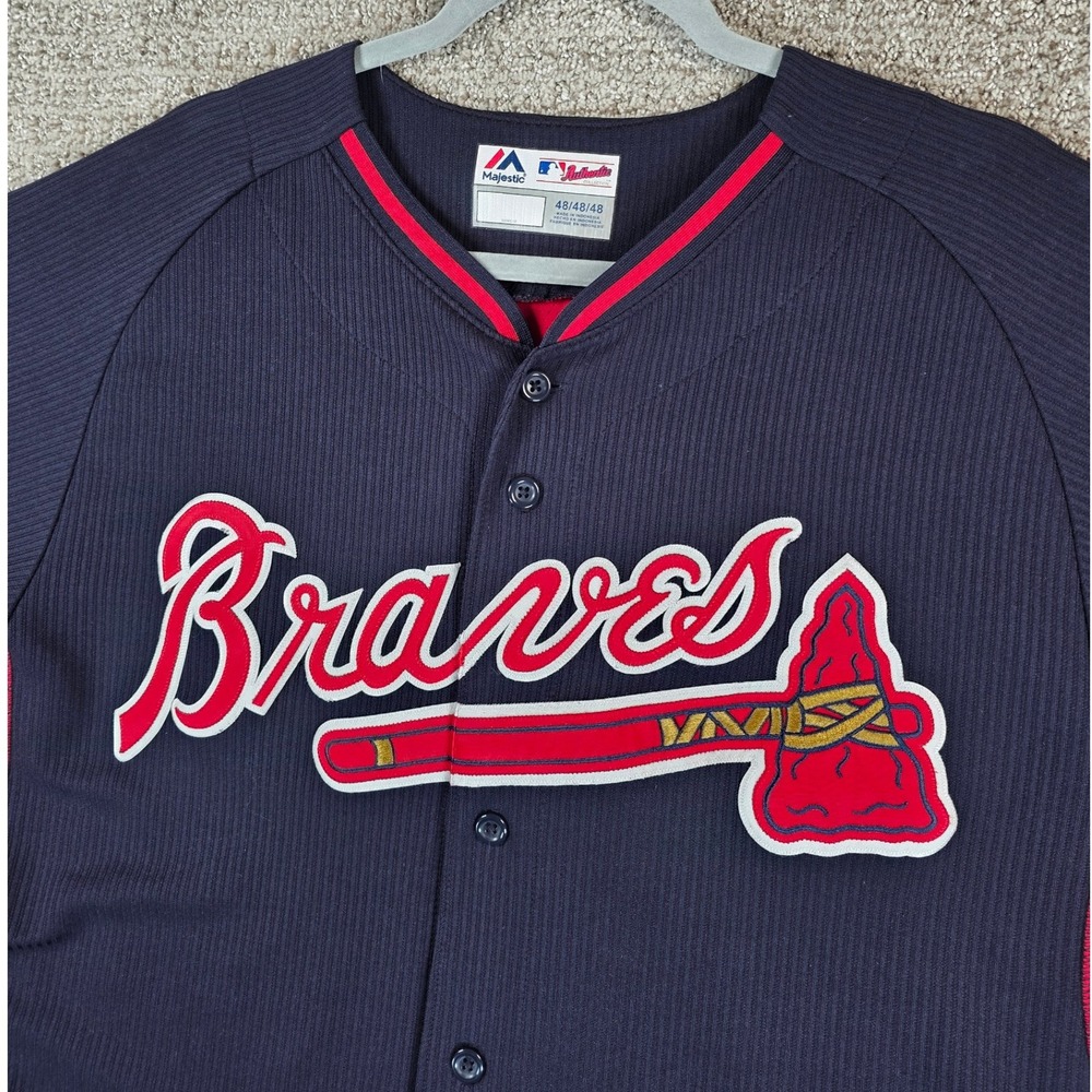 Majestic Atlanta Braves MLB Baseball Jersey Mens Size 48 Cool Base